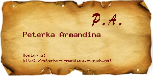 Peterka Armandina névjegykártya